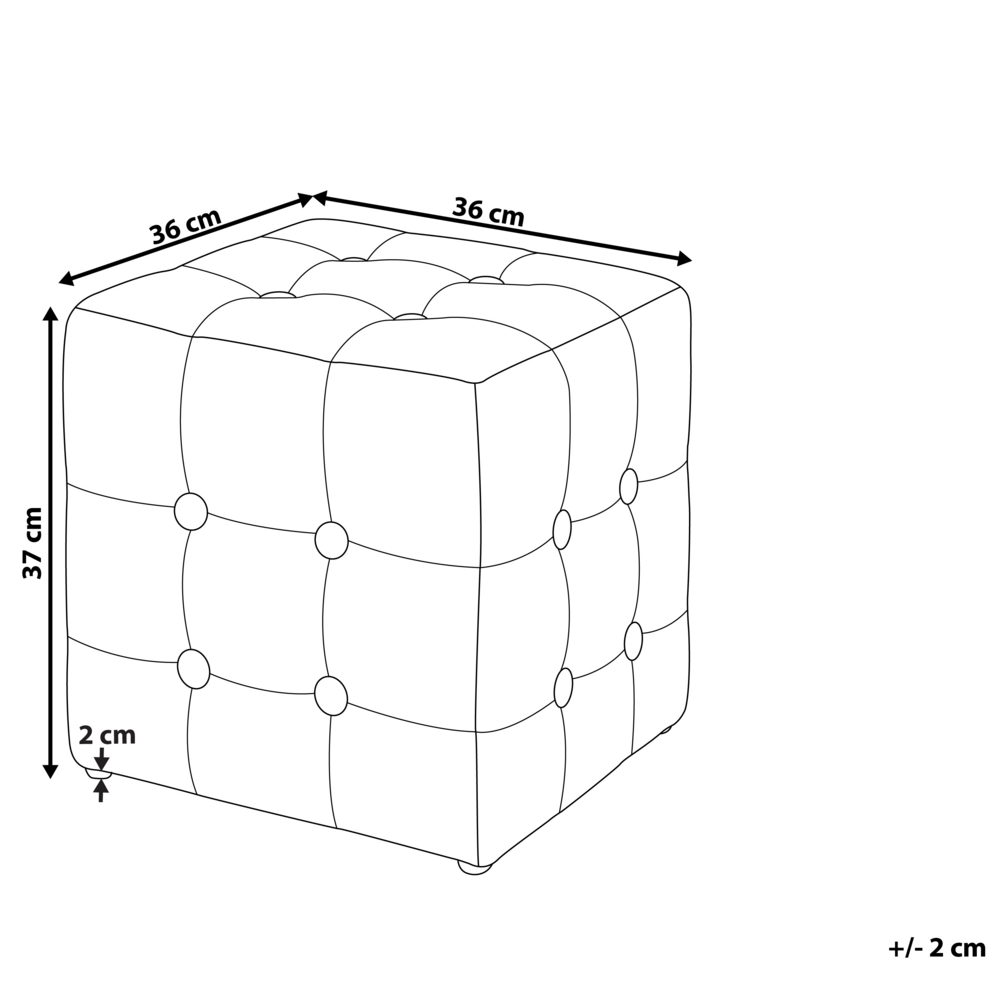 Poggiapiedi Pouf Cubo in Velluto Viola Bottone Tappezzeria Trapuntata