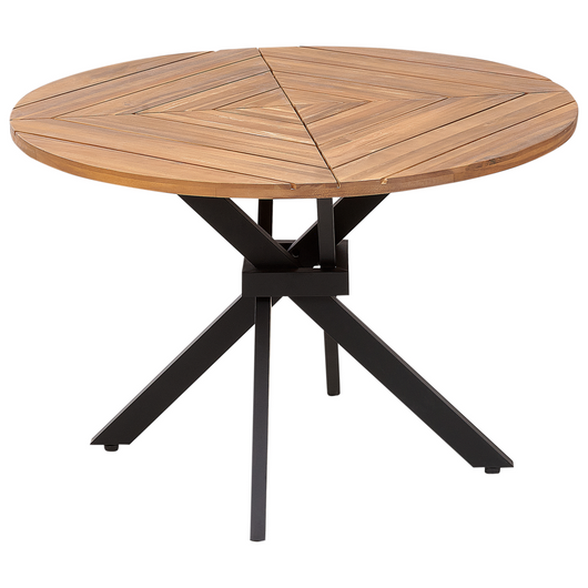 Tavolo da pranzo da giardino in legno chiaro di acacia 110 cm design per interni esterni