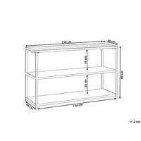 Isola da giardino in acciaio Scaffali in acciaio Base in polipropilene nero e legno chiaro 150x50x90 cm stile elegante