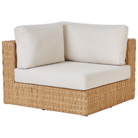 Set di divani da giardino 4 posti in vimini PE rattan tavolino con cuscini beige esterno elegante