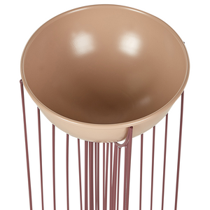 Set di 2 supporti per piante per vaso per fiori rotondo 55/45 cm in metallo rosa per interni ed esterni