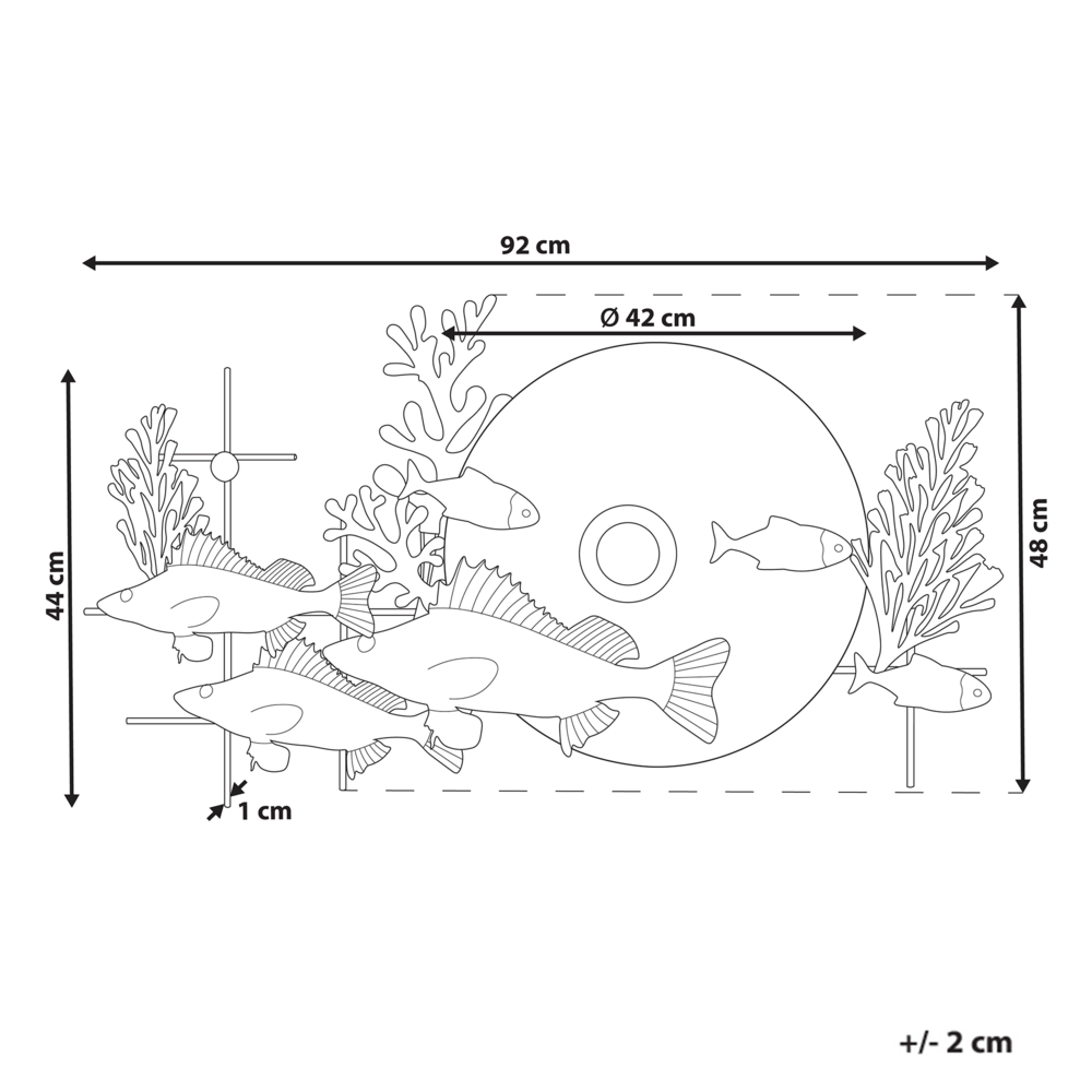 Decorazione murale in ferro blu e oro Arte murale fatta a mano Accessorio moderno
