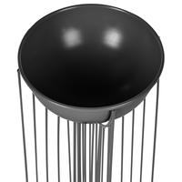 Set di 2 supporti per piante per vaso per fiori rotondo 55/45 cm in metallo nero per interni ed esterni