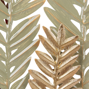 Decorazione murale Arte murale fatta a mano in ferro verde e oro Accessorio moderno