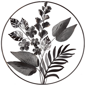 Decorazione murale in metallo verde e oro Arte murale fatta a mano Accessorio moderno