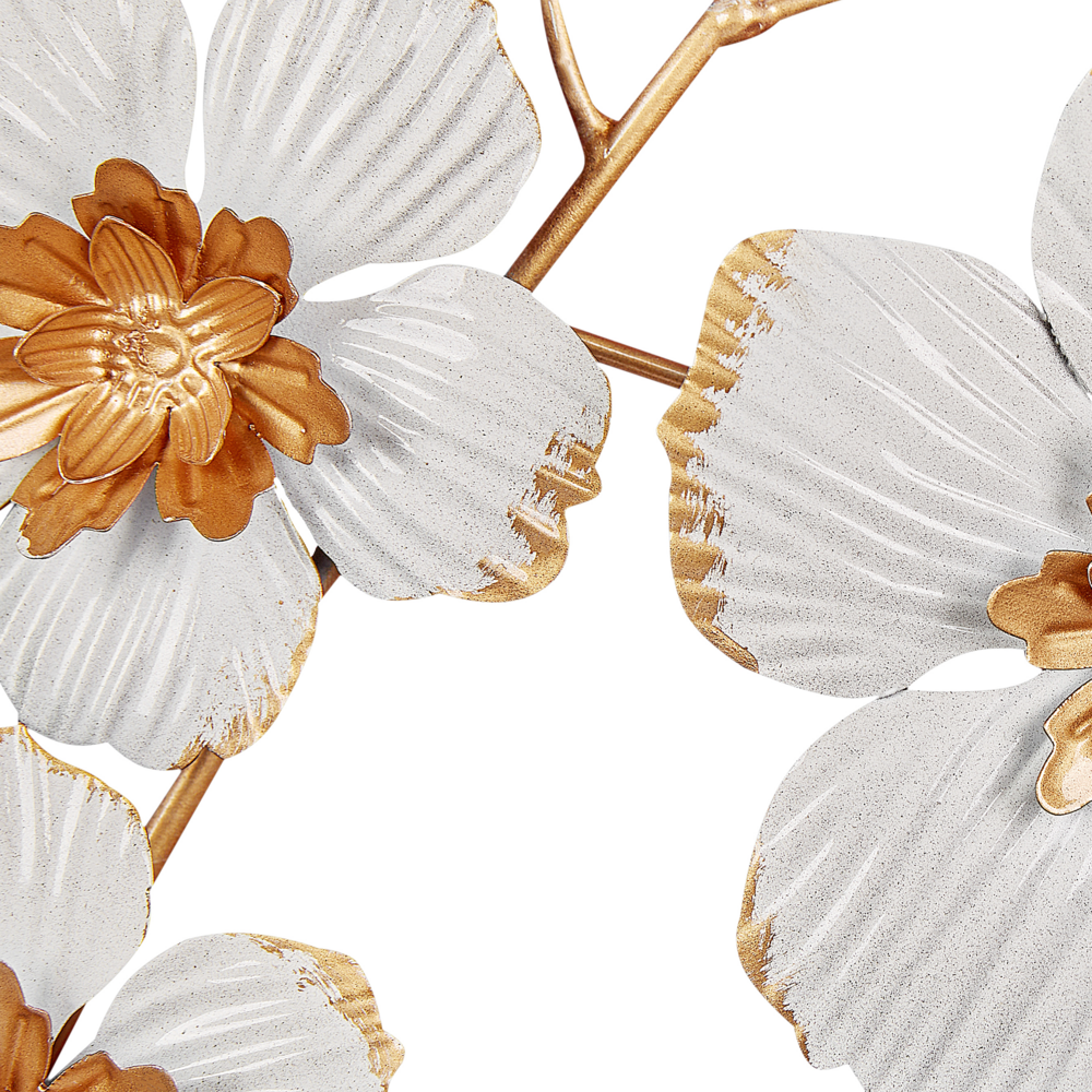 Decorazione murale in metallo verde e oro Arte murale fatta a mano Accessorio moderno