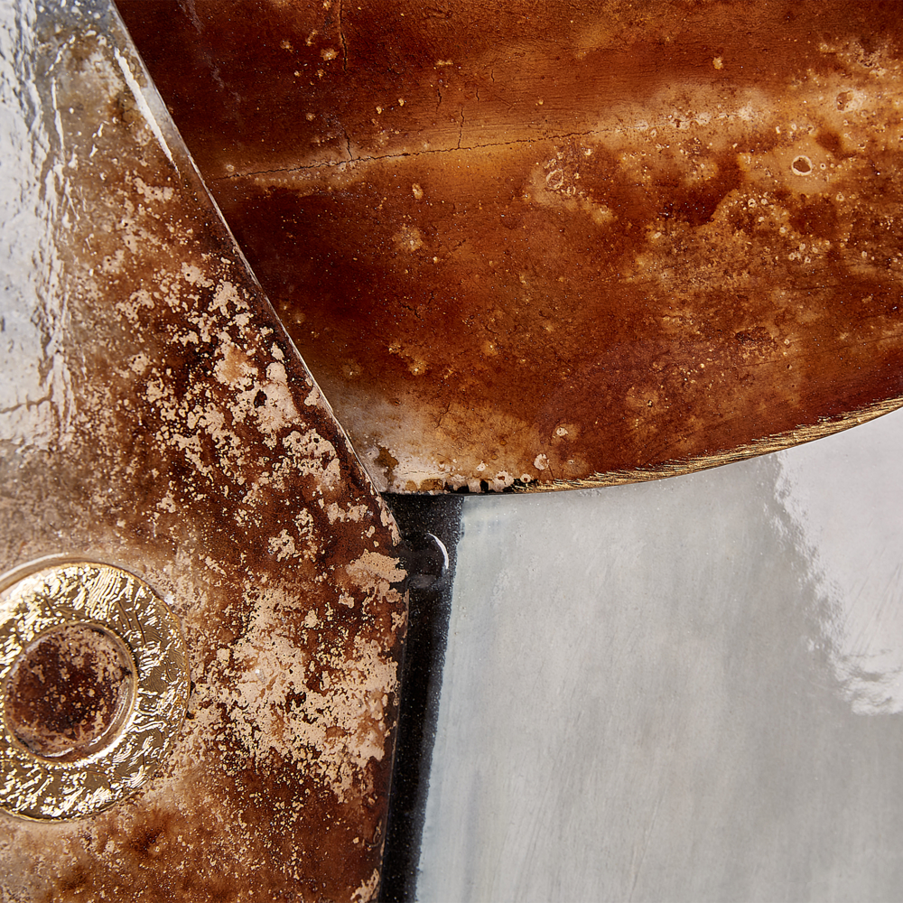 Decorazione murale Grigio Animale Metallo Arte murale fatta a mano Accessorio moderno