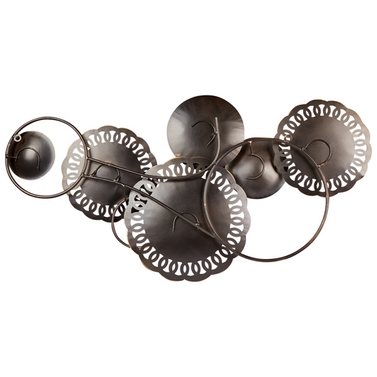 Decorazione murale in ferro multicolore Arte murale fatta a mano Accessorio industriale rustico