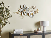 Decorazione murale in ferro dorato Arte murale fatta a mano Accessorio moderno