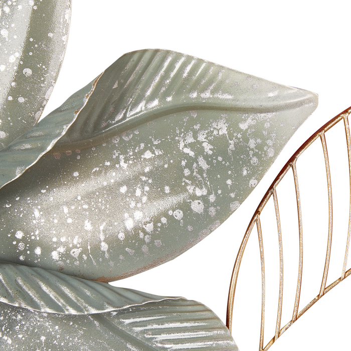 Decorazione murale in ferro dorato Arte murale fatta a mano Accessorio moderno