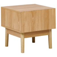 Comodino in legno di pino con cassetto in stile bohémien