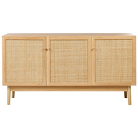 Credenza a 3 ante in truciolato legno chiaro legno di pino stile Boho