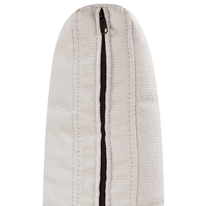 Divano a 3 posti in tessuto Beige chiaro Soggiorno Stile moderno Gambe in metallo