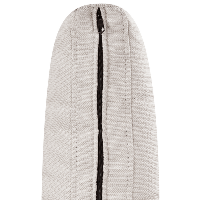 Divano a 3 posti in tessuto Beige chiaro Soggiorno Stile moderno Gambe in metallo