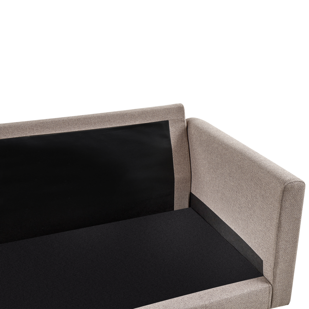 Divano a 3 posti in tessuto Marrone chiaro Soggiorno Stile moderno Gambe in metallo