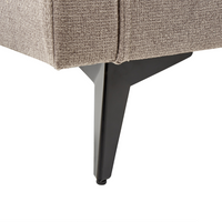 Divano a 3 posti in tessuto Marrone chiaro Soggiorno Stile moderno Gambe in metallo