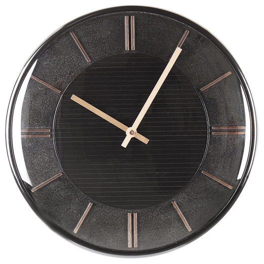 Orologio da parete nero senza numeri 34 cm in alluminio stile moderno