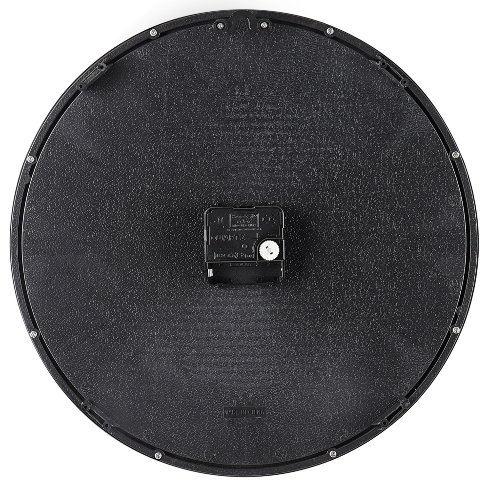 Orologio da parete nero senza numeri 34 cm in alluminio stile moderno