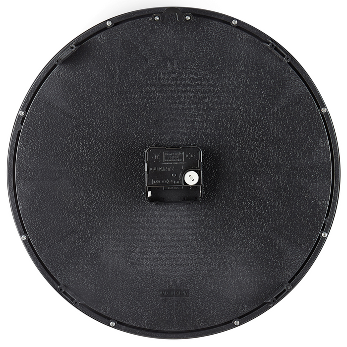 Orologio da parete nero senza numeri 34 cm in alluminio stile moderno