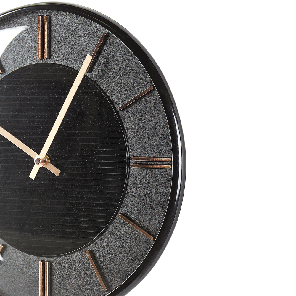 Orologio da parete nero senza numeri 34 cm in alluminio stile moderno