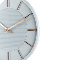 Orologio da parete grigio senza numeri 34 cm in alluminio stile moderno