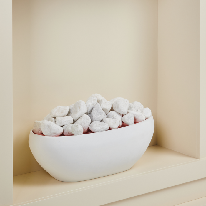 Camino elettrico Riscaldatore Beige MDF Mantello LED Carboni Ciottoli Fuoco Fiamme con Termostato