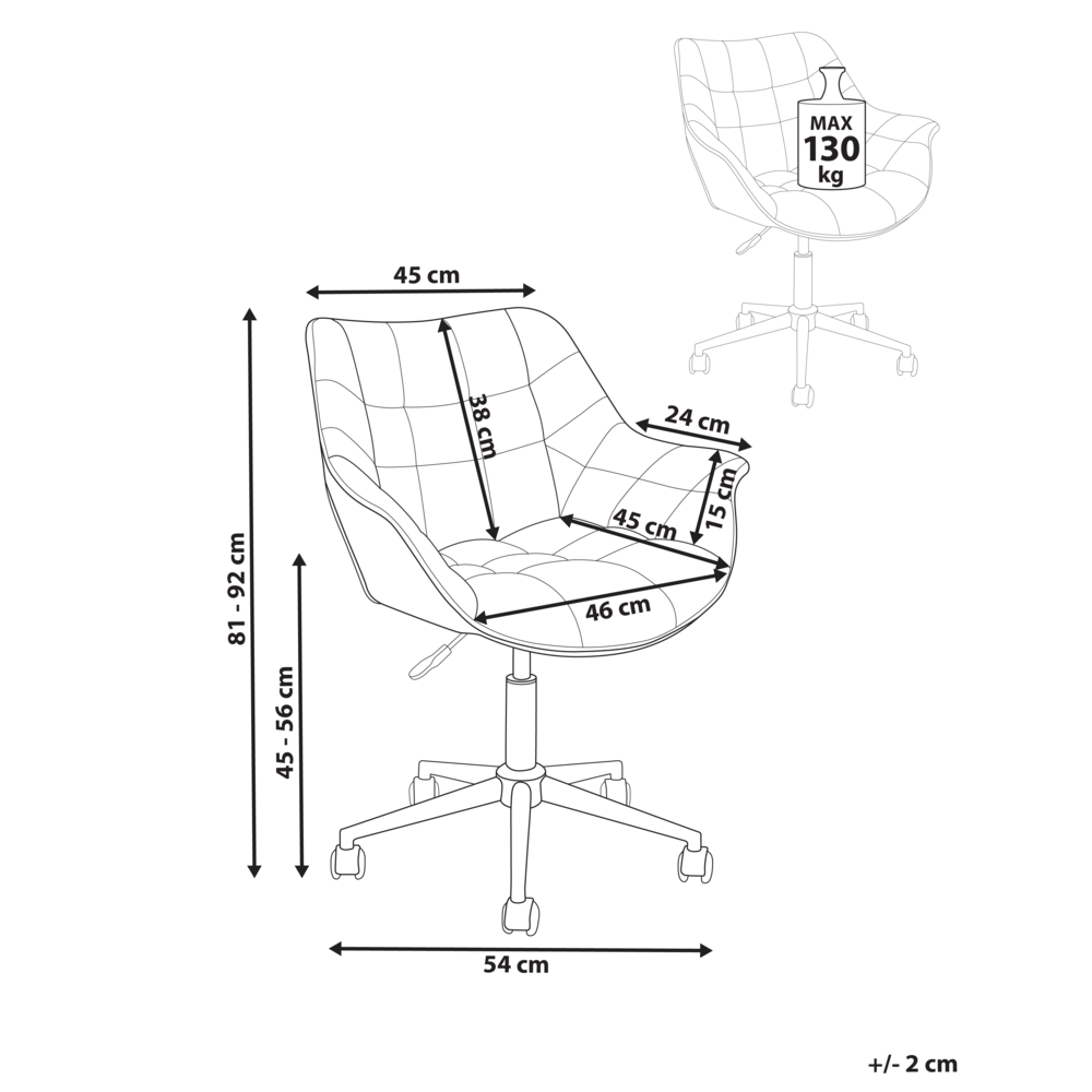 Sedia da ufficio in velluto beige girevole regolabile in altezza stile moderno home office