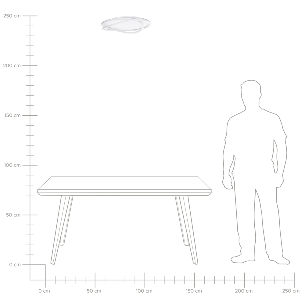 Lampada da soffitto Forma rotonda con paralume acrilico bianco per l'illuminazione d'accento di design della stanza