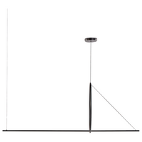 Lampada a sospensione LED in metallo nero  dal Design geometrico stile moderno