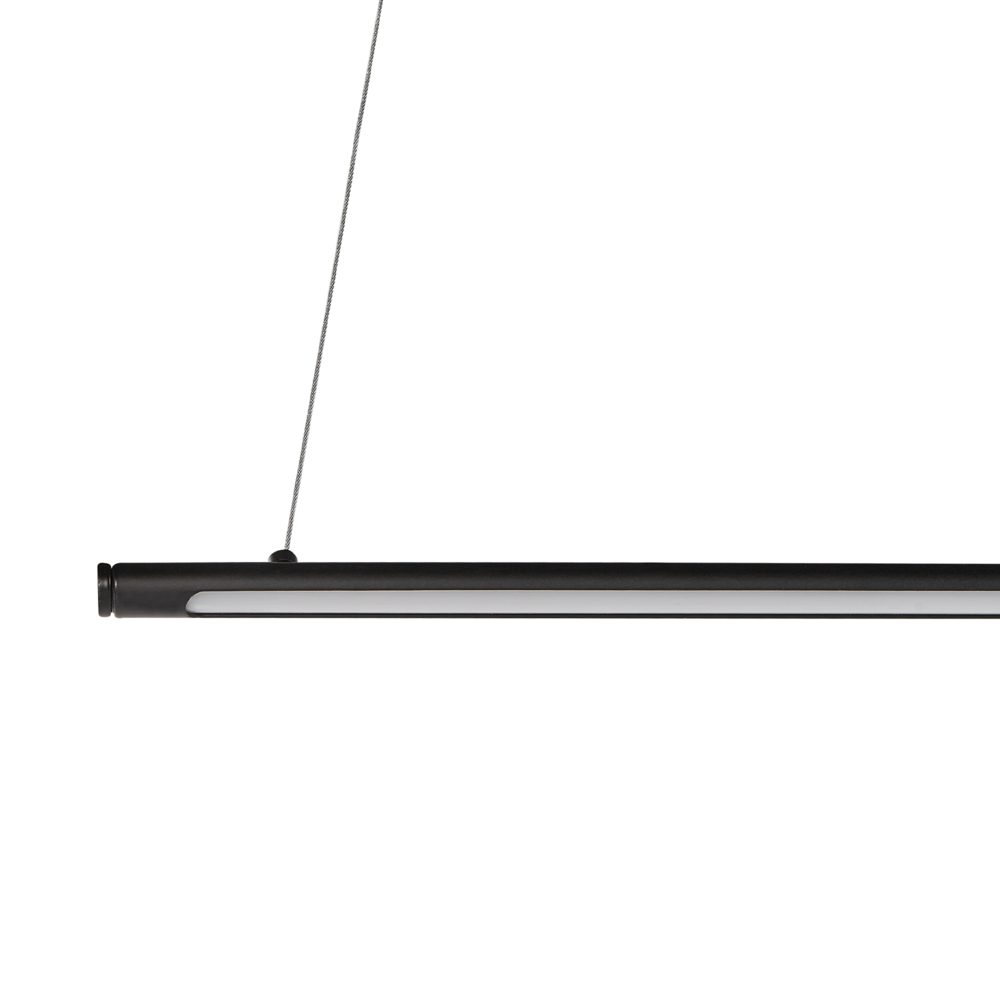 Lampada a sospensione LED in metallo nero  dal Design geometrico stile moderno