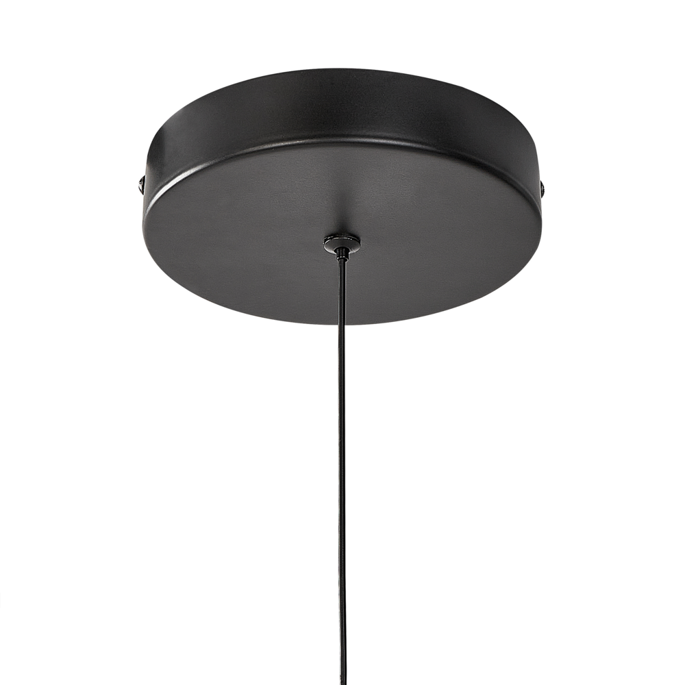 Lampada a sospensione LED in metallo nero  dal Design geometrico stile moderno