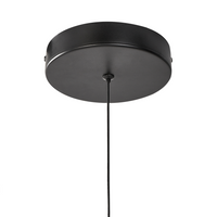 Lampada a sospensione LED in metallo nero  dal Design geometrico stile moderno