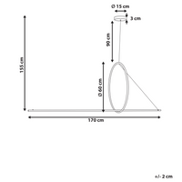 Lampada a sospensione LED in metallo nero  dal Design geometrico stile moderno