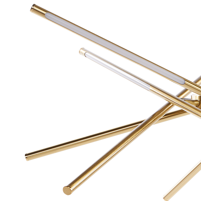 Lampada a sospensione LED in metallo dorato dal Design geometrico stile moderno