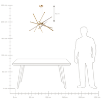 Lampada a sospensione LED in metallo dorato dal Design geometrico stile moderno