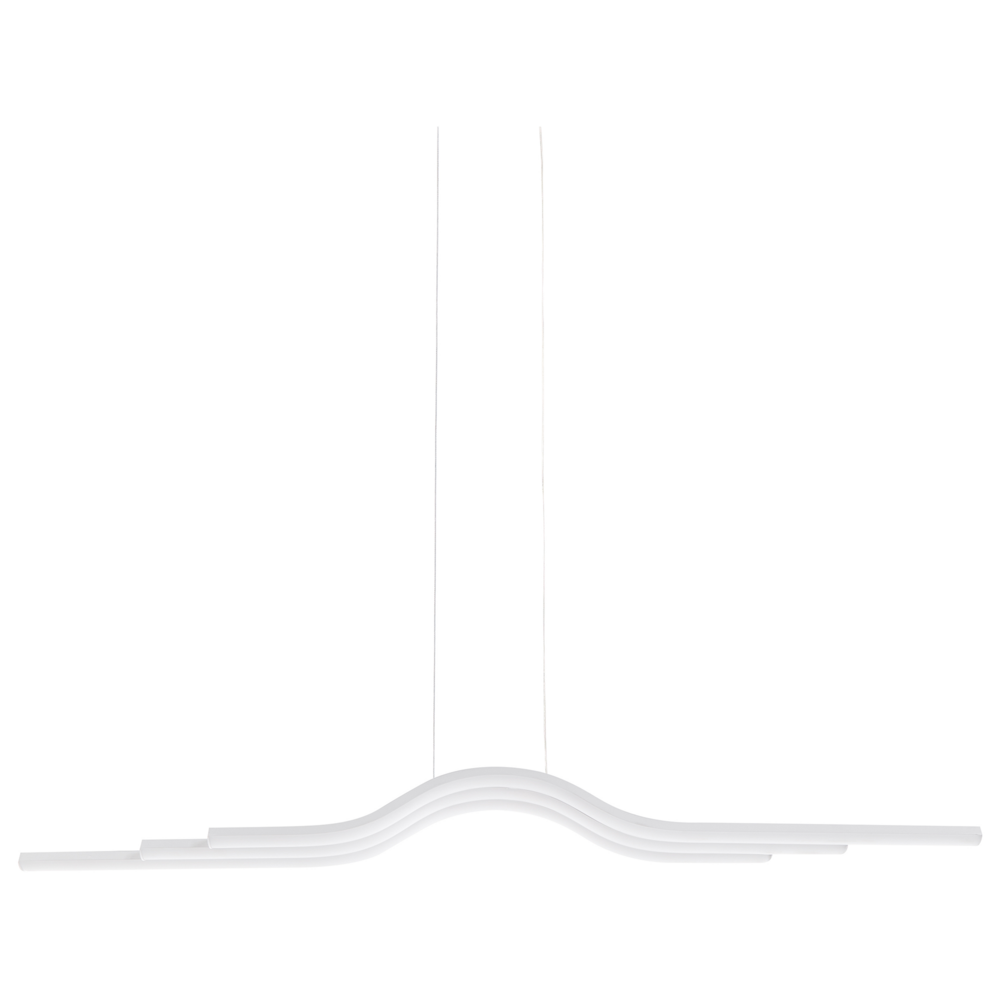 Lampada a sospensione LED in metallo bianco dal design geometrico stile moderno