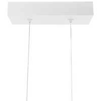 Lampada a sospensione LED in metallo bianco dal design geometrico stile moderno