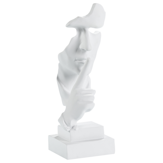 Figurina decorativa Testa di resina bianca Statuetta in stile moderno Accessori decorativi