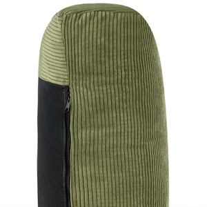 Divano moderno in tessuto di corda verde 4 posti con gambe in legno stile moderno