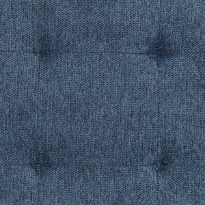 Divano angolare imbottito in tessuto blu lato sinistro imbottito a forma di L con sedile imbottito e trapuntato e cuscini