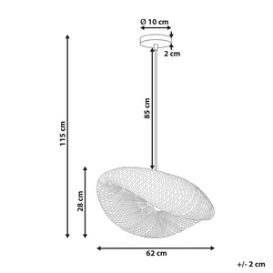 Lampada a sospensione in bambù intrecciato luce naturale stile contemporaneo