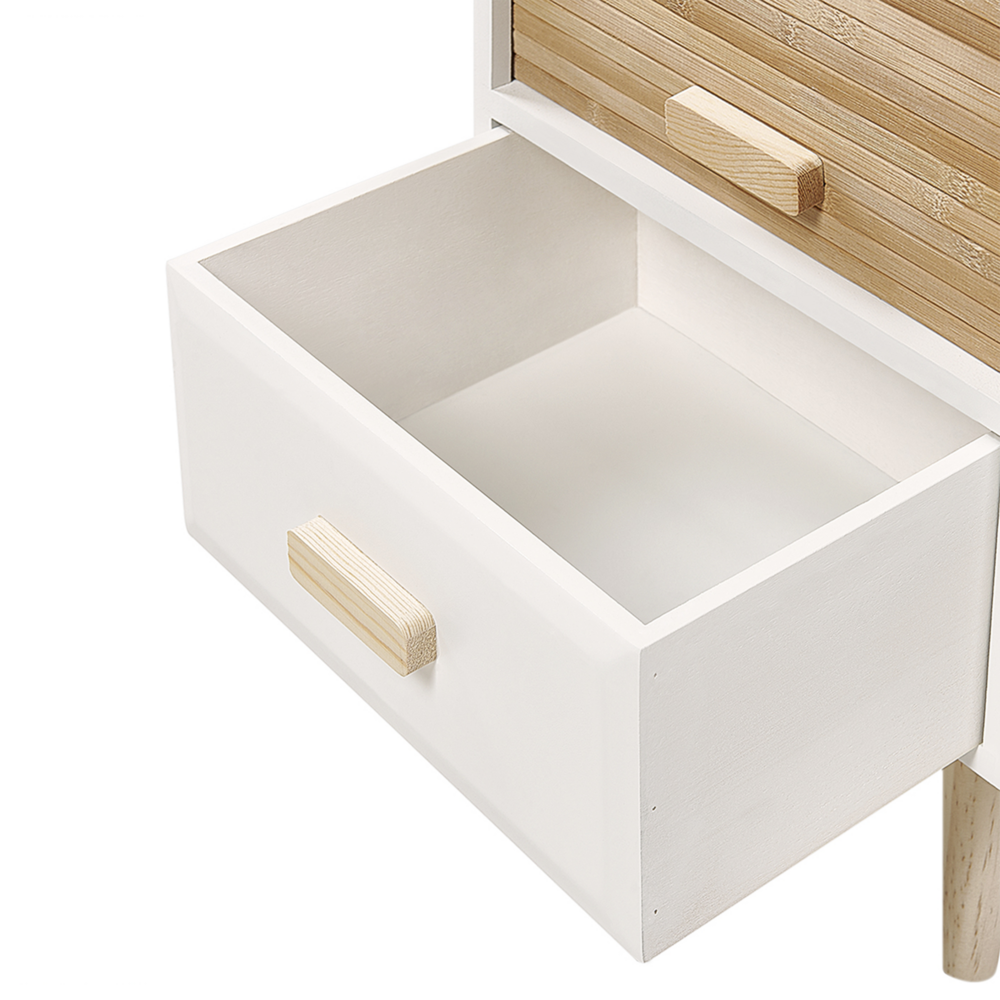 Comodino Bianco Legno Chiaro 1 Cassetto Per Bambini