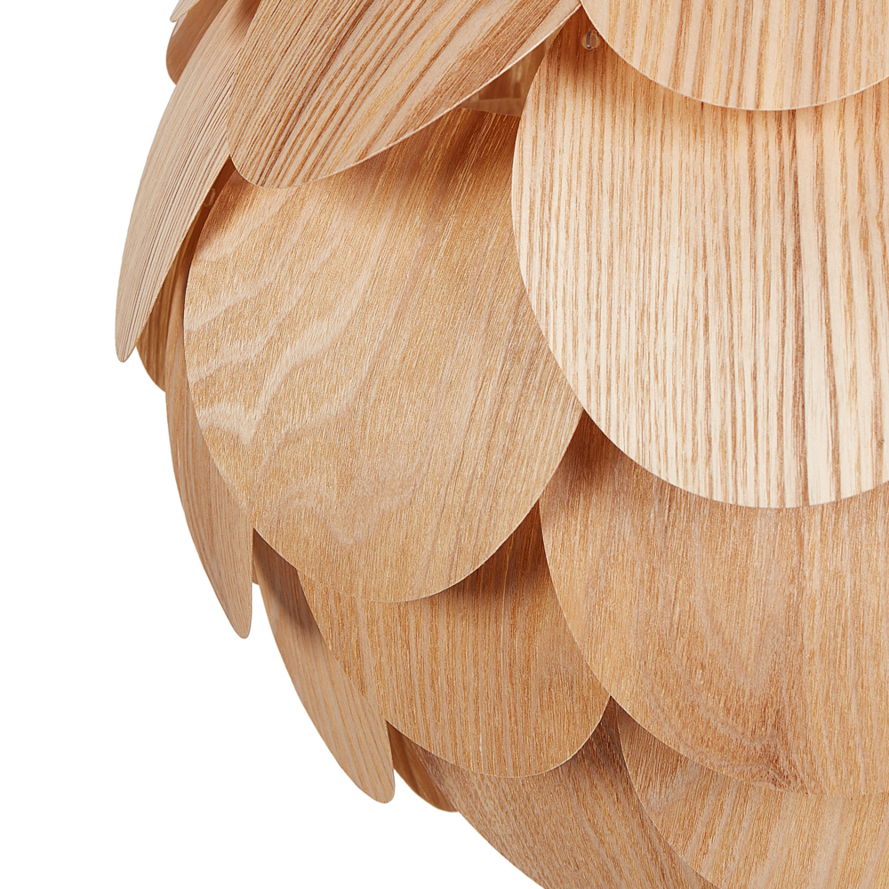 Lampada a sospensione con pigna di bambù luce naturale stile contemporaneo