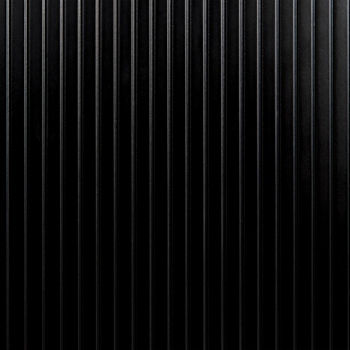 Mobiletto da bagno a parete con frontale scanalato 2 cassetti nero 60 x 52 cm stile elegante moderno