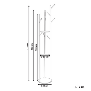 Appendiabiti a piantana in metallo dorato con base in marmo e ripiani per giacche Accessori per corridoi industriali