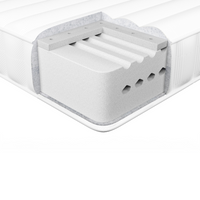 Materasso in schiuma di lattice duro e compatto sfoderabile Imbottitura 90 x 200 cm bianco camera da letto