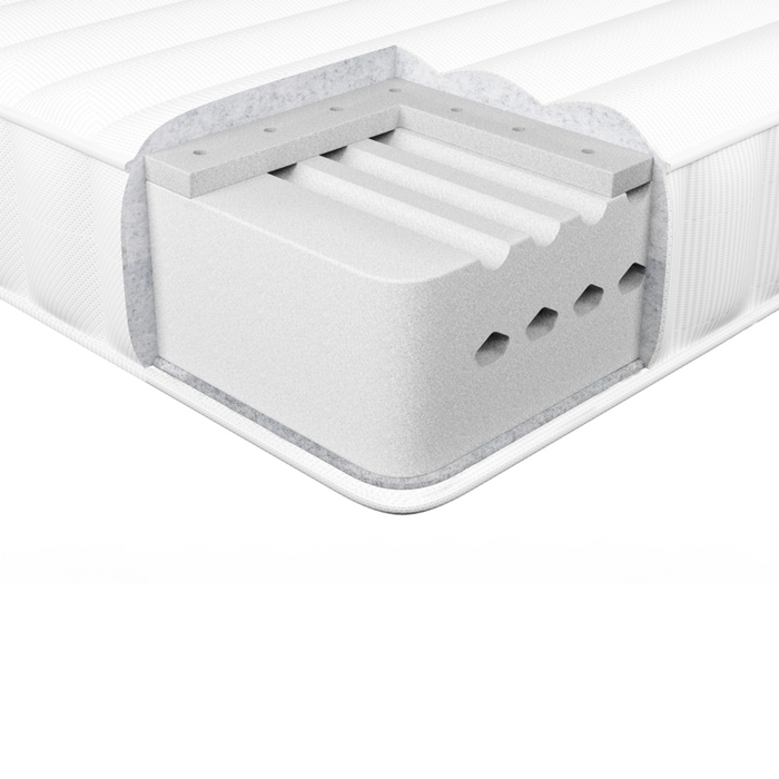 Materasso in schiuma di lattice duro e compatto sfoderabile Imbottitura 160 x 200 cm bianco camera da letto