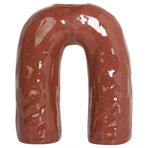 Vaso per fiori in Gres marrone 29 cm accessori per il soggiorno e la camera da letto