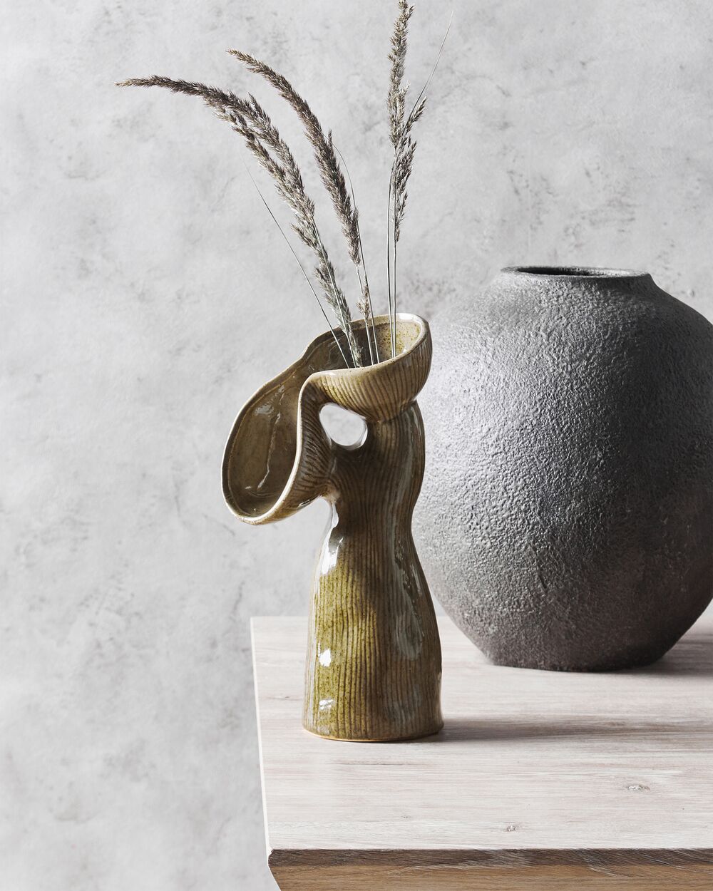 Vaso per fiori in gres verde 28 cm impermeabile Soggiorno Camera da letto Sala da pranzo Accessori per la casa