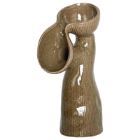 Vaso per fiori in gres verde 28 cm impermeabile Soggiorno Camera da letto Sala da pranzo Accessori per la casa